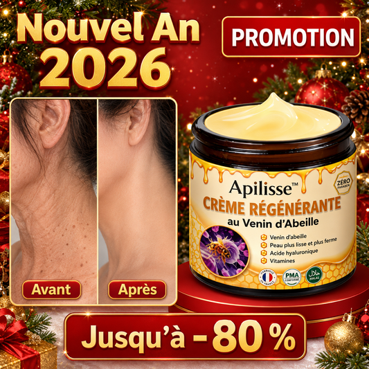 Apilisse™ Crème Régénérante au Venin d’Abeille | Effacez rides et relâchement en 3 minutes !