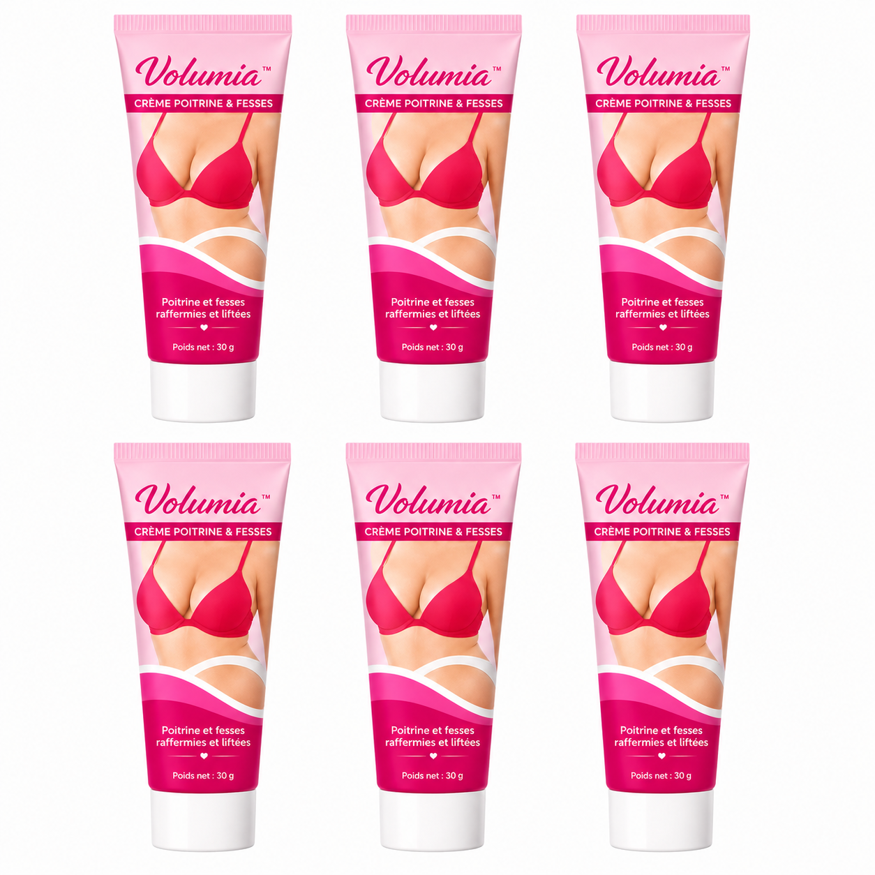 Volumia™ Crème Poitrine & Fesses | Augmente visiblement vos formes en quelques minutes !