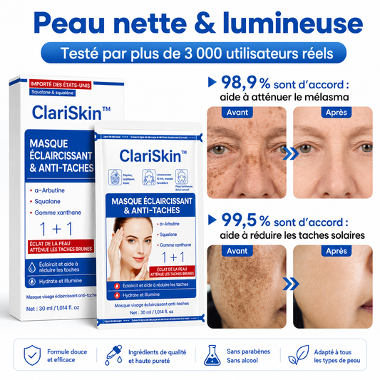ClariSkin™ Masque Anti-Taches | Efface taches, marques et zones foncées dès la première application !