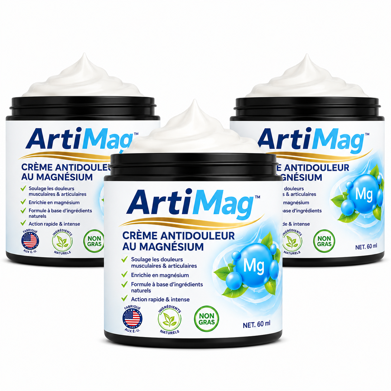 ArtiMag™ Crème Antidouleur au Magnésium | Supprimez vos douleurs articulaires en 3 minutes !