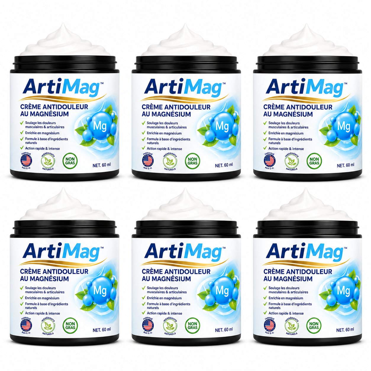 ArtiMag™ Crème Antidouleur au Magnésium | Supprimez vos douleurs articulaires en 3 minutes !