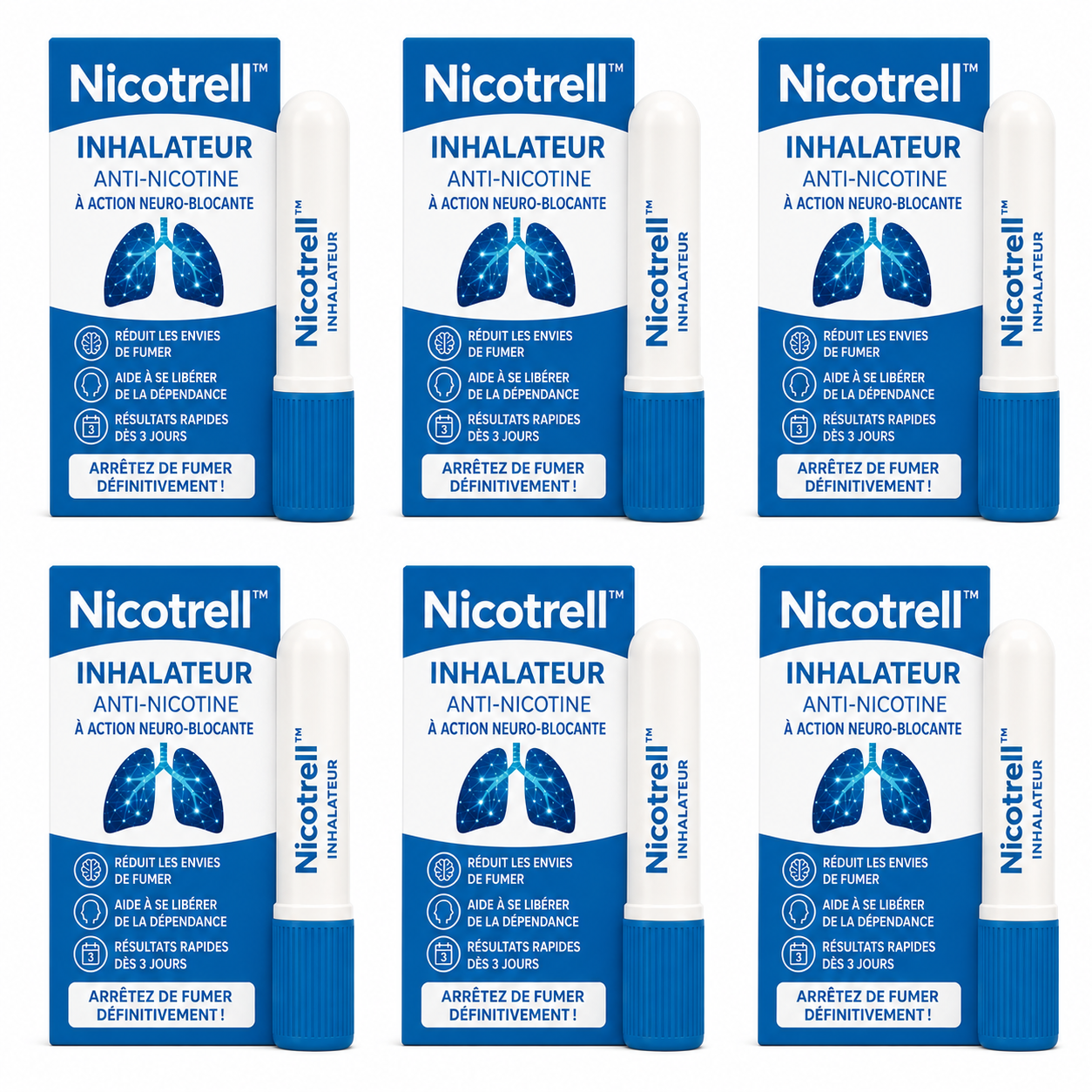 Nicotrell™ Inhalateur Anti-Nicotine à Action Neuro-Blocante | Arrêtez de fumer en seulement 3 jours !