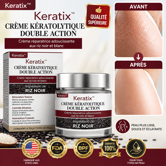 Keratix™ Crème Kératolytique Double Action | Effacez les imperfections de la peau en 7 jours !