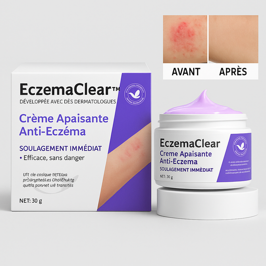 EczemaClear™ Crème Apaisante Anti-Eczéma | Soulage les démangeaisons et apaise votre peau en 10 minutes!