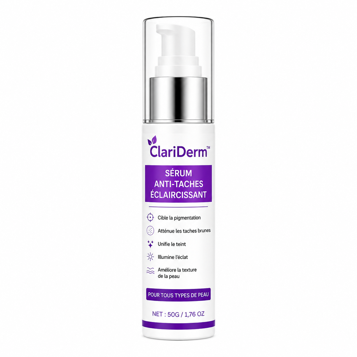 ClariDerm™ Sérum Anti-Taches Éclaircissant | Effacez vos taches brunes en 72 heures chrono !