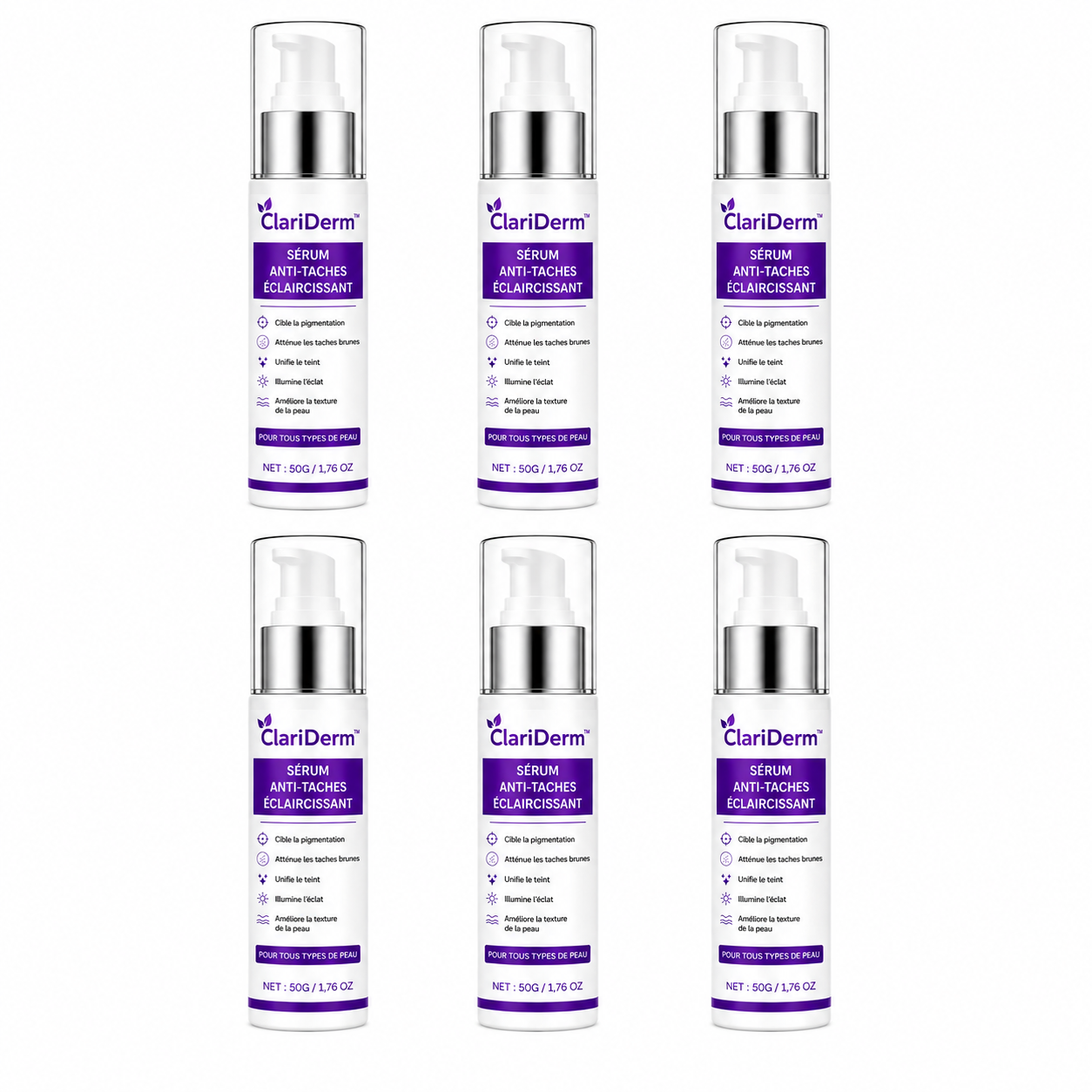 ClariDerm™ Sérum Anti-Taches Éclaircissant | Effacez vos taches brunes en 72 heures chrono !