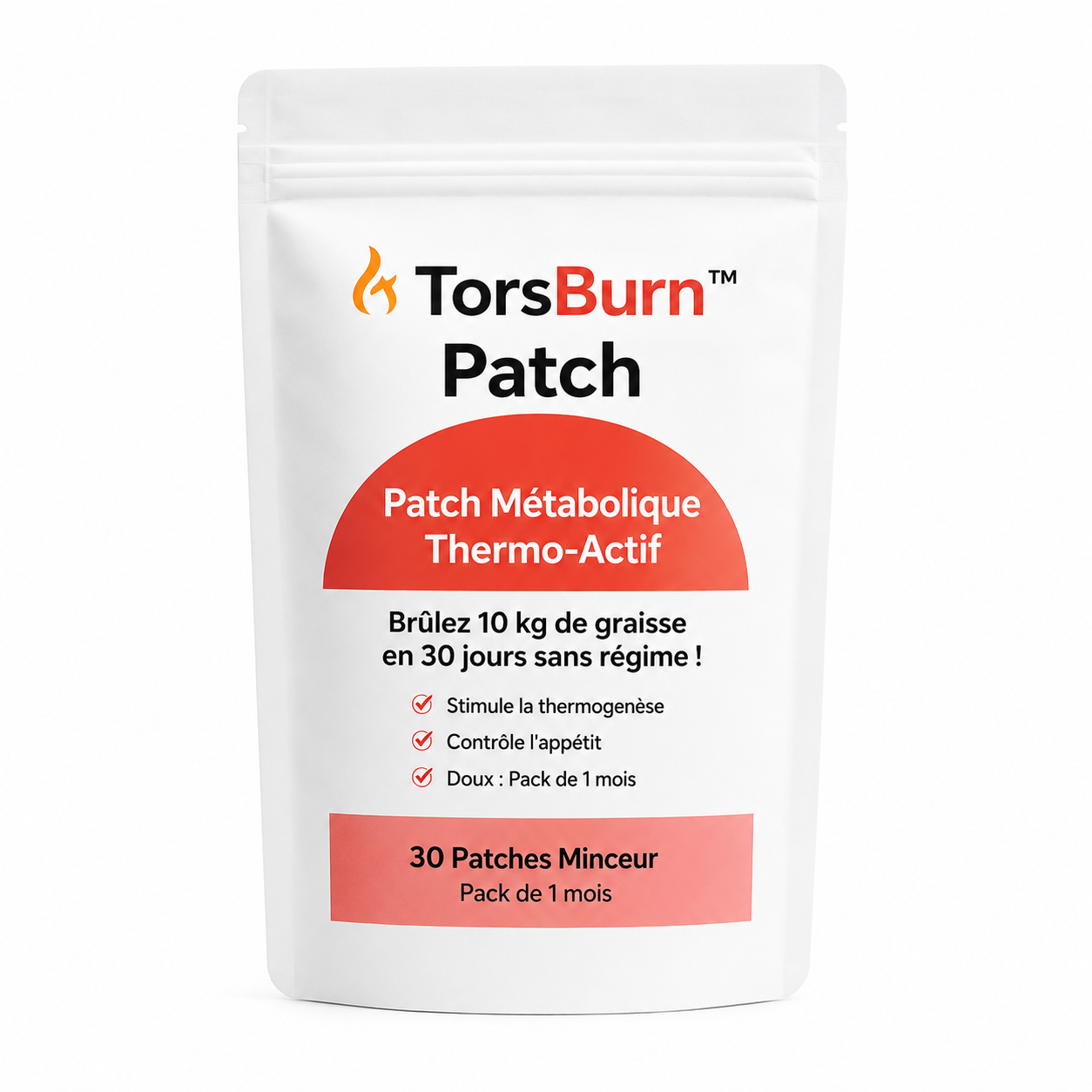 TorsBurn™ Patch Métabolique Thermo‑Actif | Faites fondre 10kg de graisse en 30 jours sans régime !