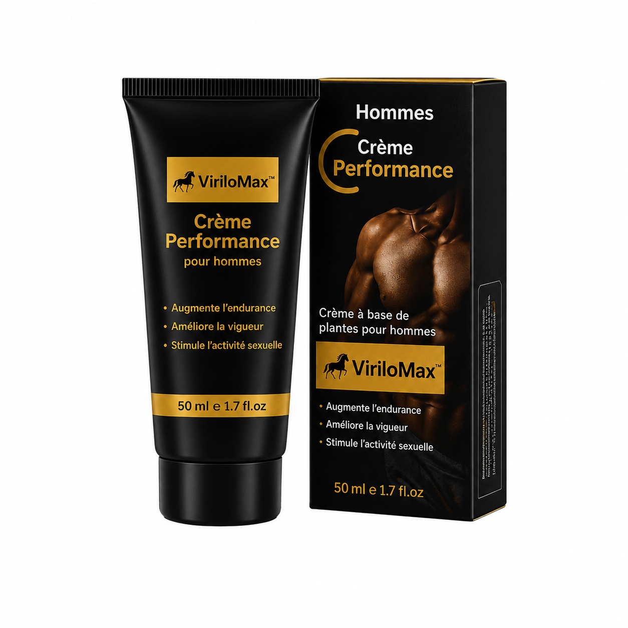 ViriloMax™ Crème Performance | Gagnez 4 cm et tenez 3 fois plus longtemps dès la 1ère application !