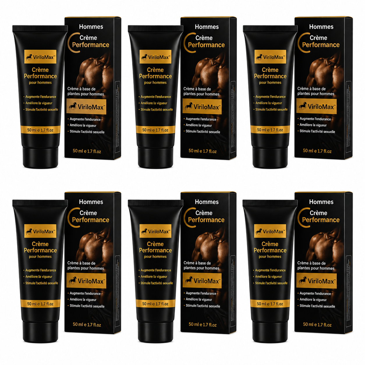 ViriloMax™ Crème Performance | Gagnez 4 cm et tenez 3 fois plus longtemps dès la 1ère application !