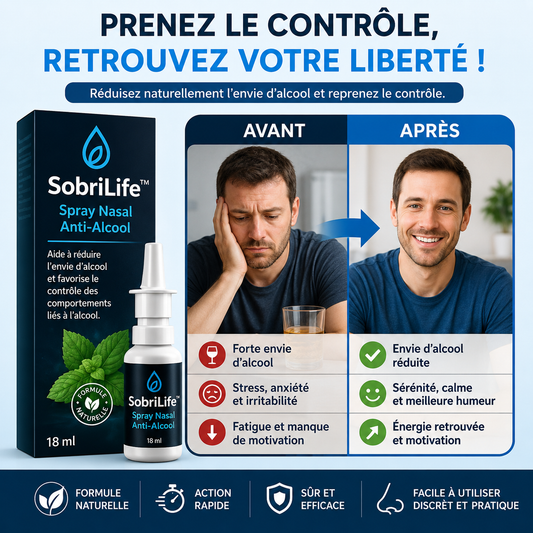 SobriLife™ Spray Nasal Anti-Alcool | Stop votre envie de boire en 3 jours !