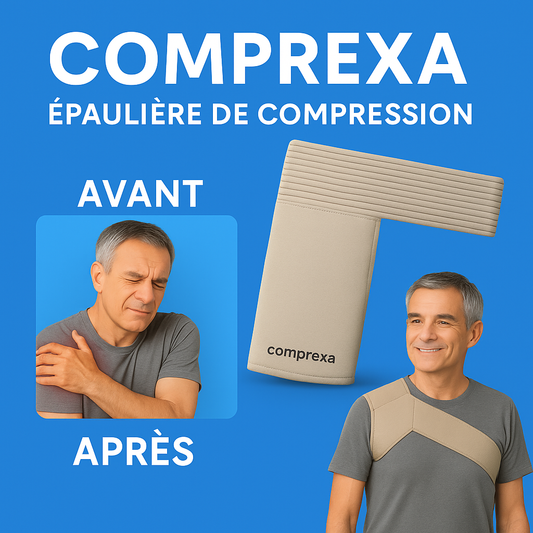 Comprexa™ Épaulière de Compression | Soulage les douleurs musculaires et améliore la circulation en 10 minutes!