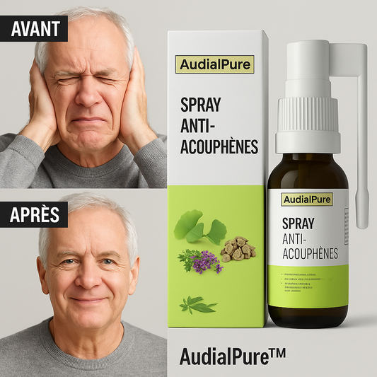 AudialPure™ Spray Anti-Acouphènes | Soulage les sifflements et apaise vos oreilles en 10 minutes!