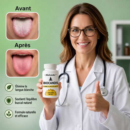 BioCandis™ Capsules Intestinales 3-en-1 | Stoppez le Candida. Purifiez l’intestin. Retrouver une langue nette.