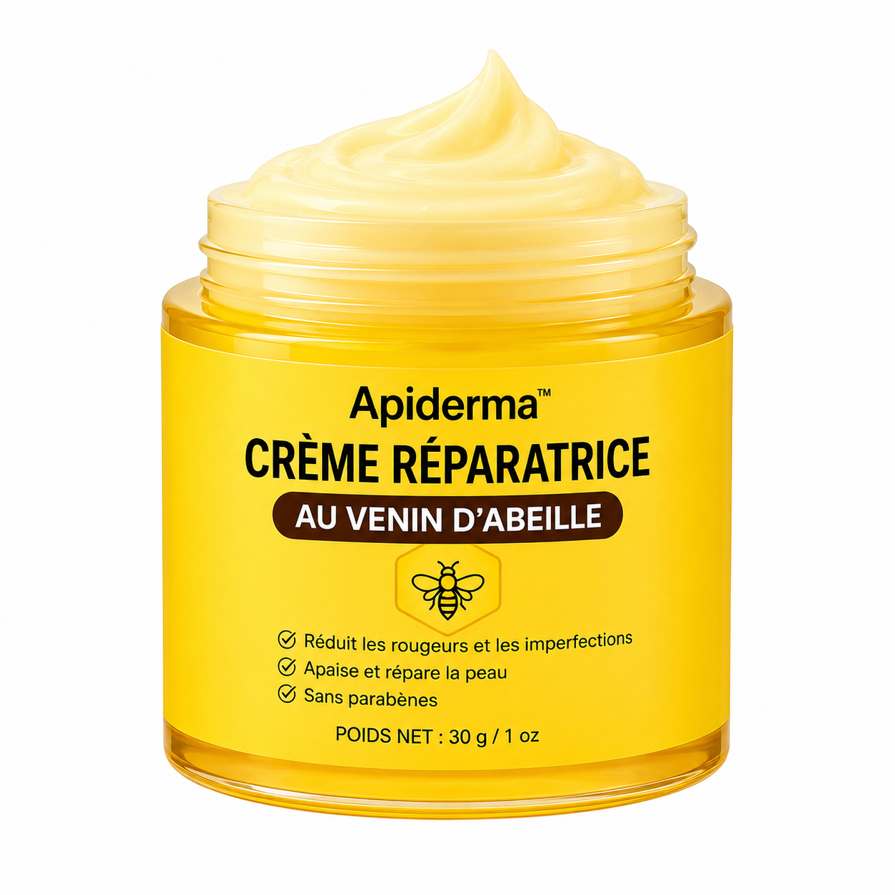 Apiderma™ Crème Réparatrice au Venin d’Abeille | Efface rougeurs & imperfections en 3 jours!