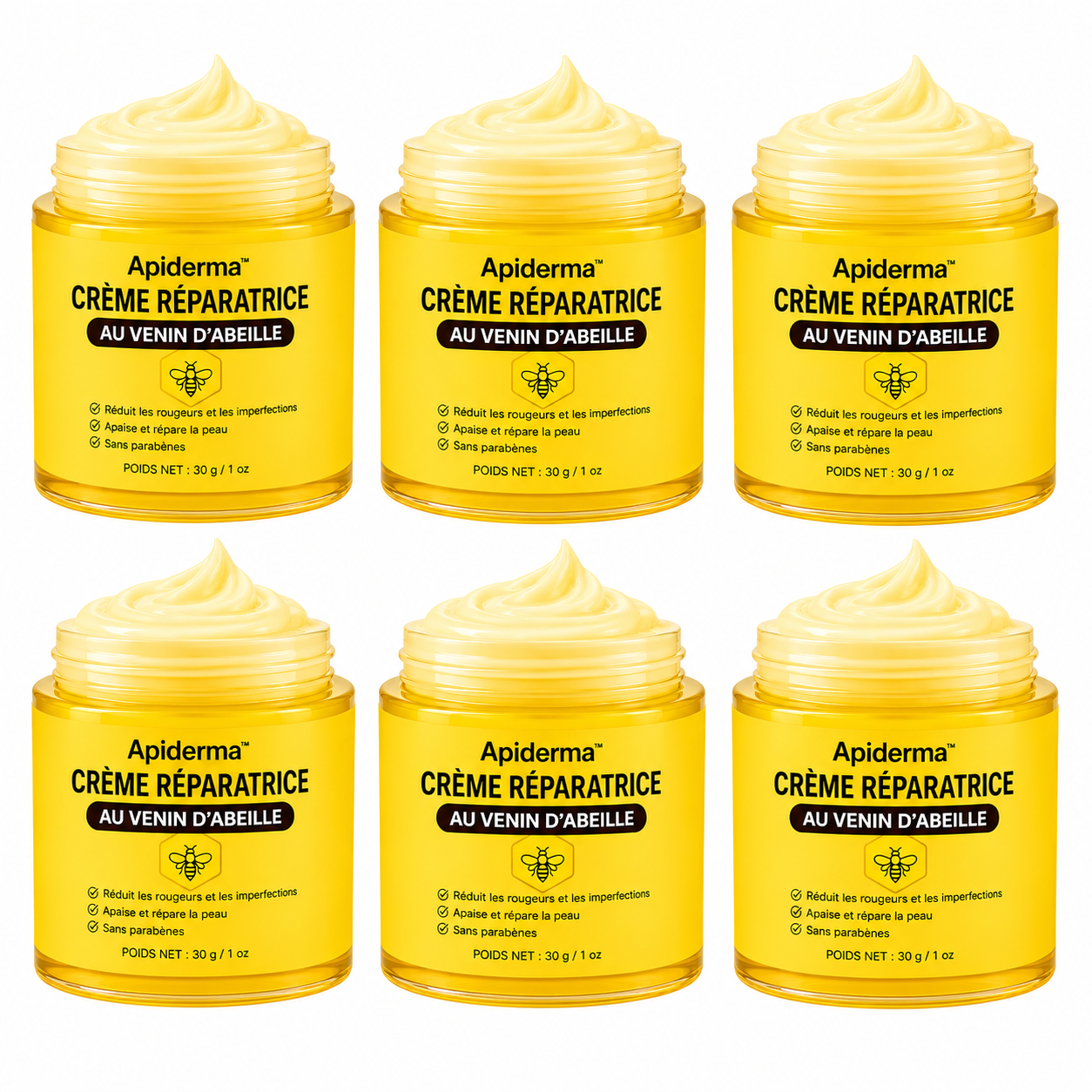 Apiderma™ Crème Réparatrice au Venin d’Abeille | Efface rougeurs & imperfections en 3 jours!