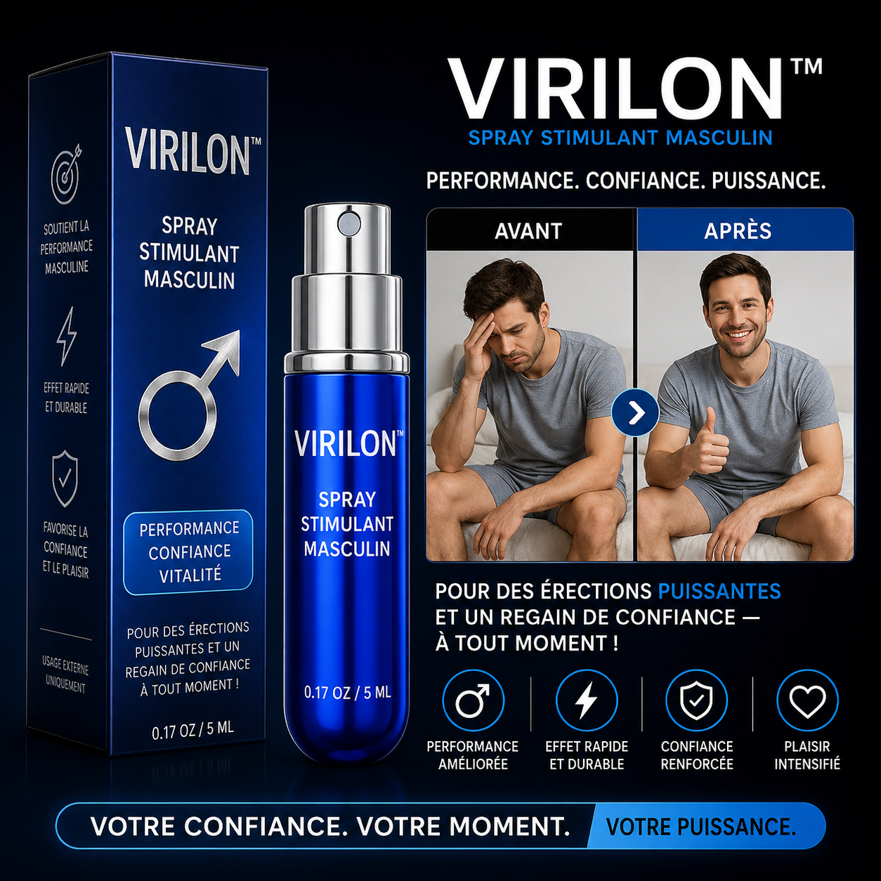 Virilon™ Spray Stimulant Masculin | Déclenche une érection en 60 secondes, sur simple pulvérisation!