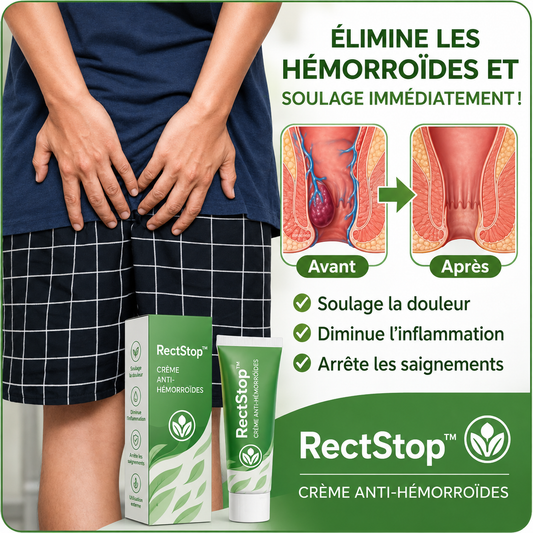 RectStop™ Crème Anti-Hémorroïdes | Traite 99% des hémorroïdes dès la première application !