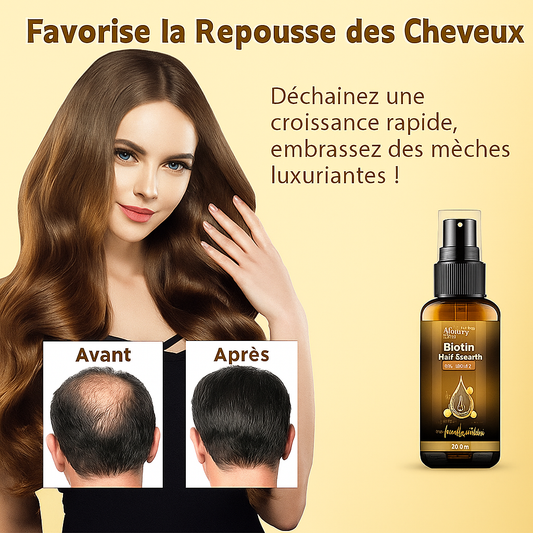BioGrow™ Spray Capillaire à la Biotine | Faites repousser vos cheveux en 10 minutes!