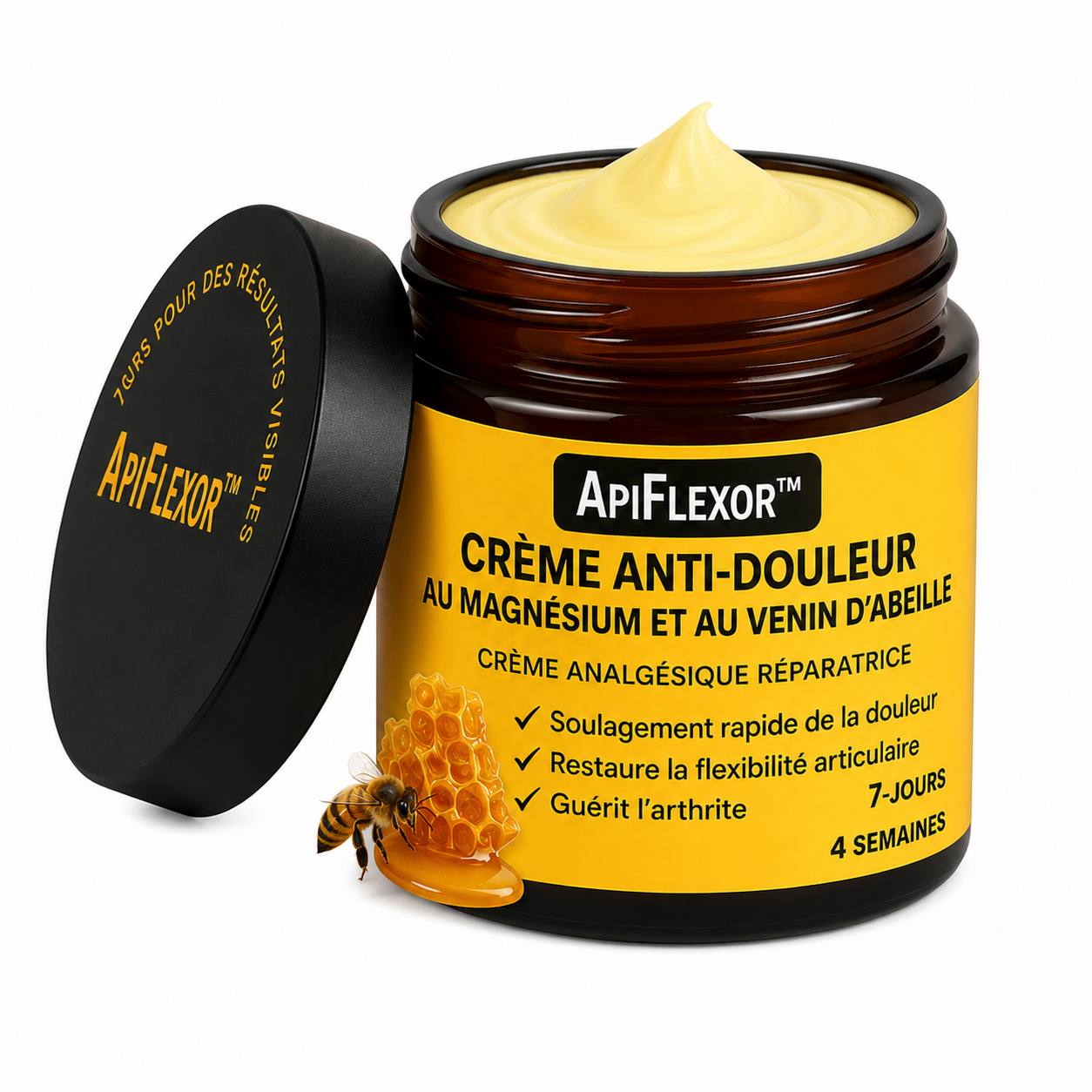 ApiFlexor™ Crème Anti-douleur au Magnésium et au Venin d'Abeille | Supprime vos douleurs articulaires en un instant!