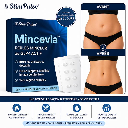 Mincevia™ Perles Minceur au GLP-1 Actif | Perdez 6 kilos de graisse en 5 jours sans régime ni piqûre!