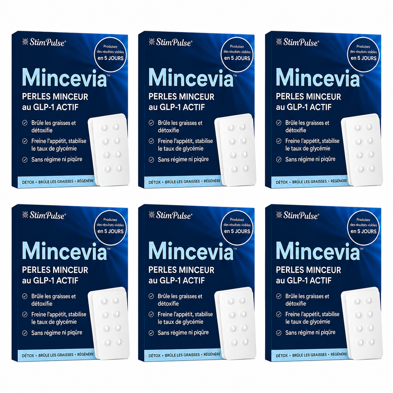 Mincevia™ Perles Minceur au GLP-1 Actif | Perdez 6 kilos de graisse en 5 jours sans régime ni piqûre!