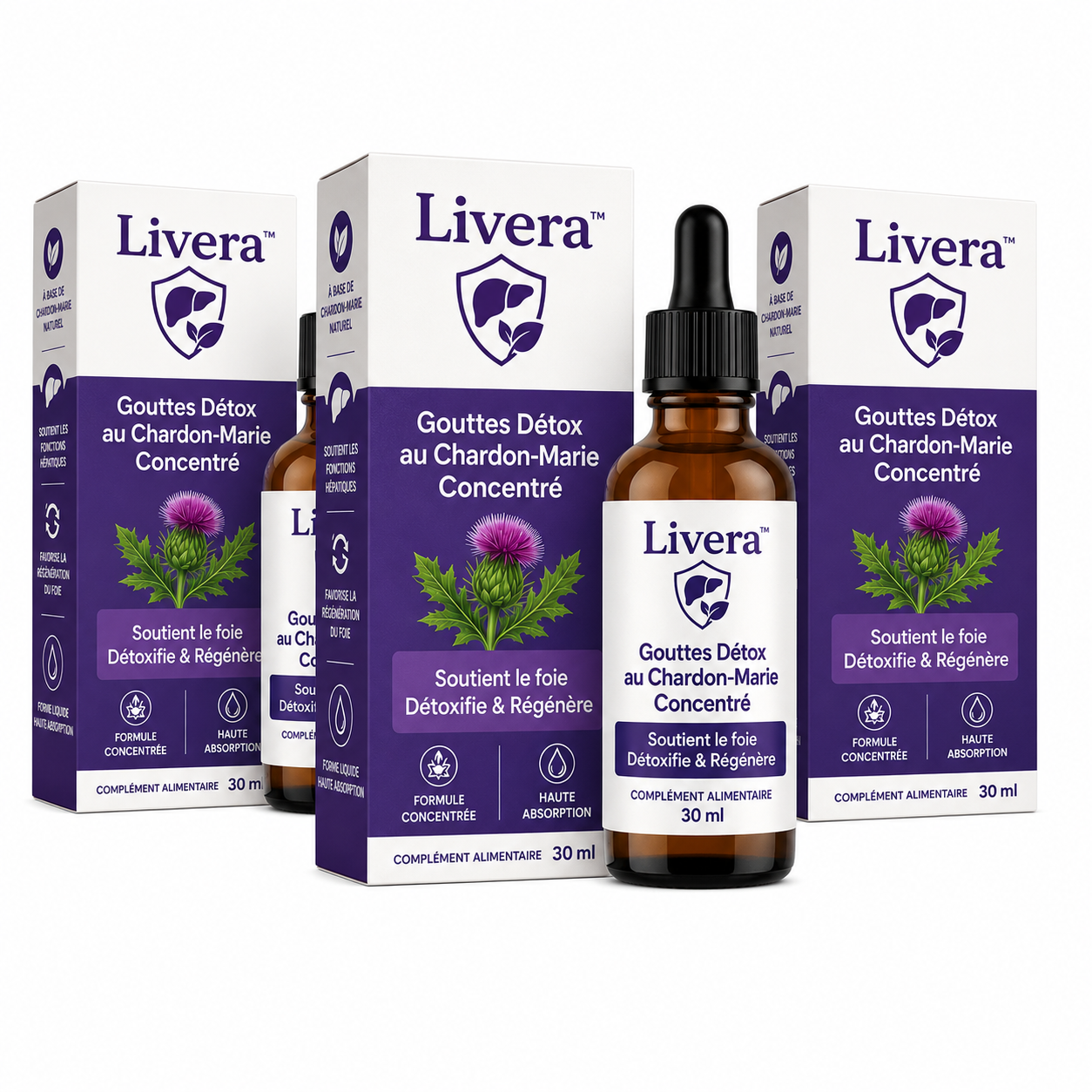Livera™ Gouttes Détox au Chardon-Marie Concentré | Nettoyez votre foie et perdez 5 kg en 7 jours!