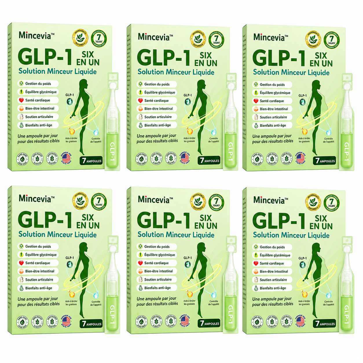 Mincevia™ Ampoule Minceur au GLP‑1 | Perdez 5 kg de graisse abdominale en 7 jours!