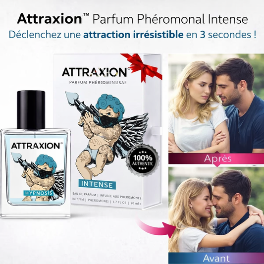 Attraxion™ Parfum Phéromonal Intense | Déclenchez une attraction irrésistible en 3 secondes !