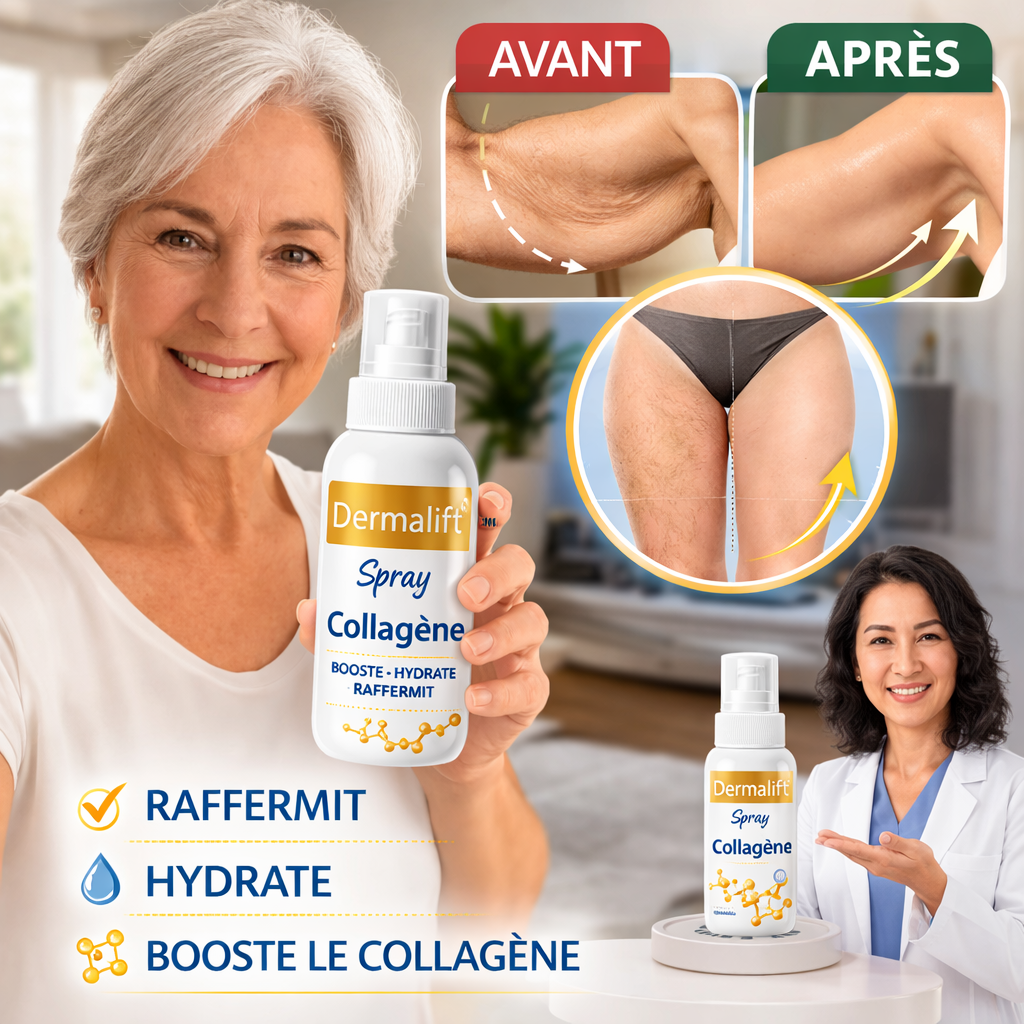 Dermalift™ Spray | Raffermit, lifte et revitalise la peau relâchée jusqu’à 98 % en 24 heures !