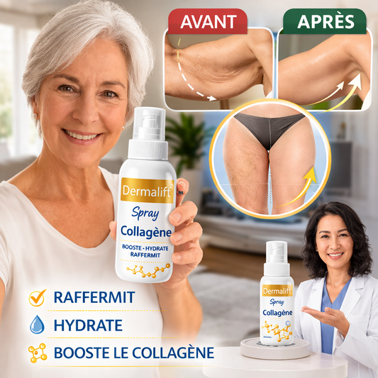 Dermalift™ Spray | Raffermit, lifte et revitalise la peau relâchée jusqu’à 98 % en 24 heures !