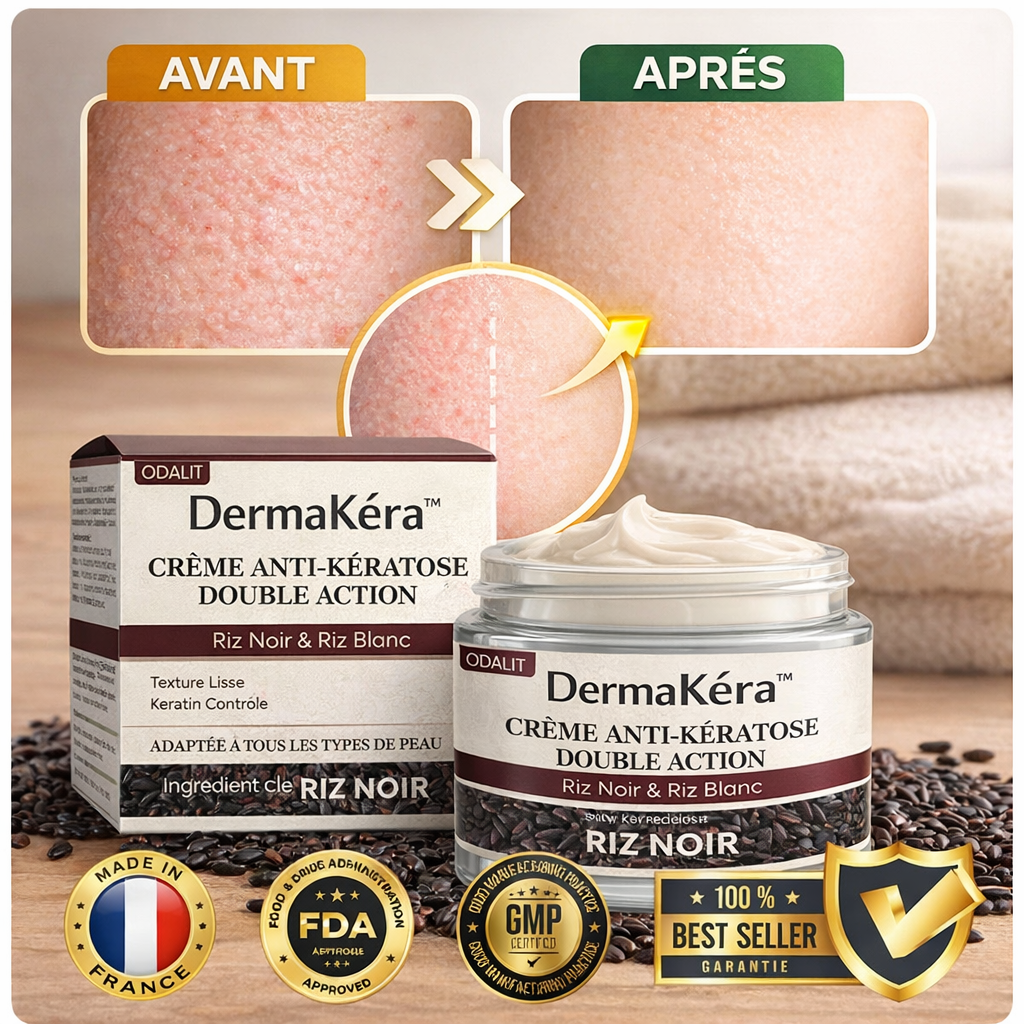 DermaKéra™ Crème Anti-Kératose Double Action | Éliminez les rugosités et retrouvez une peau lisse en 7 jours !