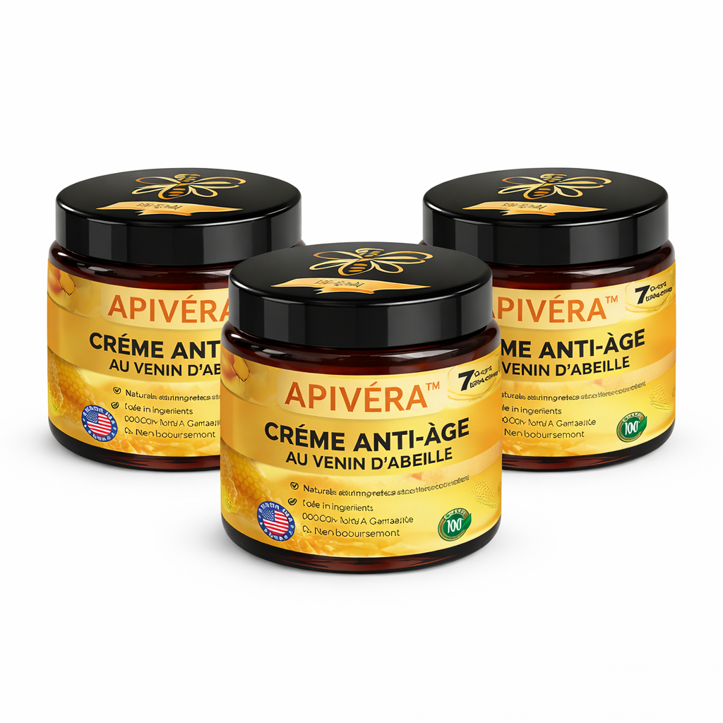 Apivéra™ Crème Anti-Âge au Venin d’Abeille | Lissez rides, taches et imperfections pour une peau visiblement plus jeune en quelques jours !