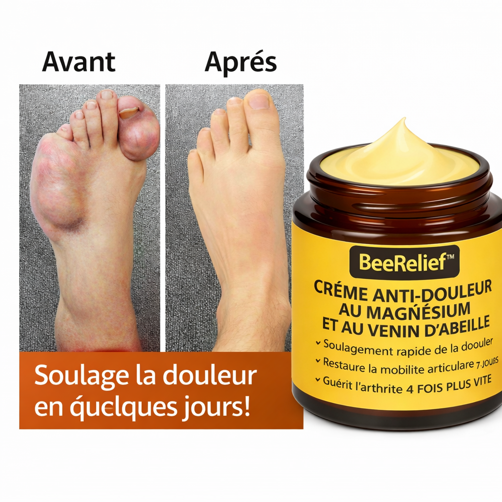 BeeRelief™ Crème Anti-Douleur au Venin d’Abeille | Supprimez vos douleurs articulaires en quelques minutes !