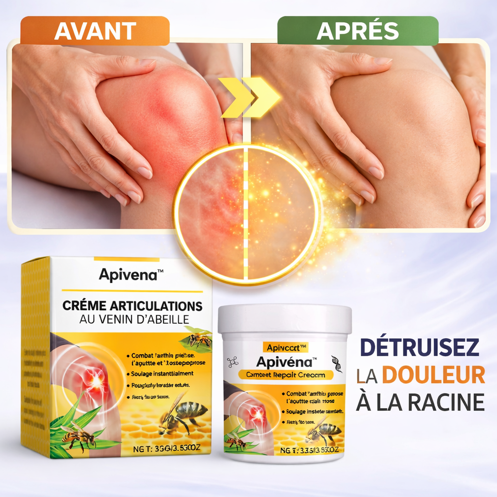 Apivena™ Crème Articulations au Venin d’Abeille | Soulagez vos douleurs articulaires et retrouvez votre mobilité !