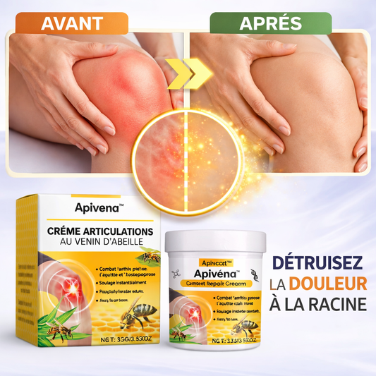 Apivena™ Crème Articulations au Venin d’Abeille | Soulagez vos douleurs articulaires et retrouvez votre mobilité !