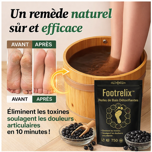 Footrelix™ Perles de Bain Détoxifiantes | Éliminez les toxines et libérez vos jambes douloureuses en 10 minutes !