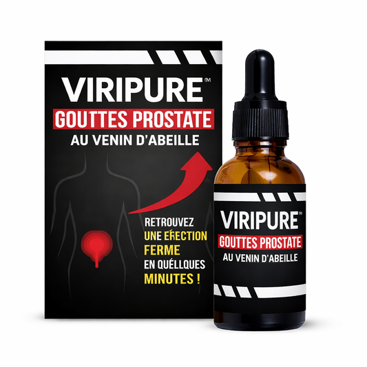 ViriPure™ Gouttes Prostate au Venin d'Abeille | Retrouvez une érection ferme en quelques minutes !