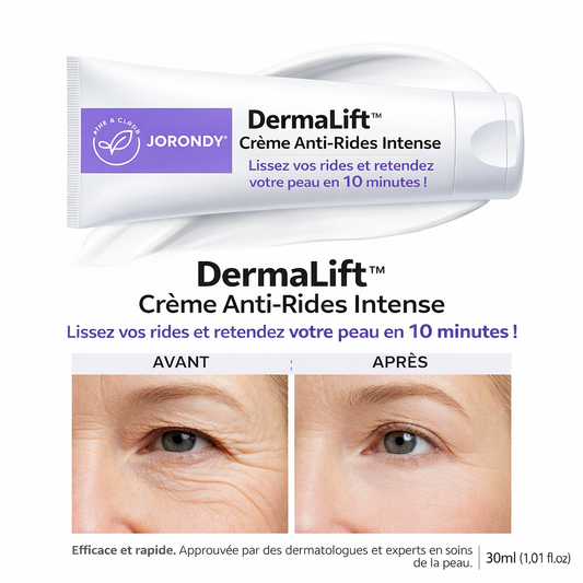 DermaLift™ Crème Anti-Rides Intense | Lissez vos rides et retendez votre peau en 10 minutes !