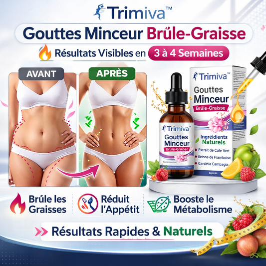 Trimiva™ Gouttes Minceur Brûle-Graisse | Éliminez la graisse abdominale et affinez votre silhouette dès la première semaine !