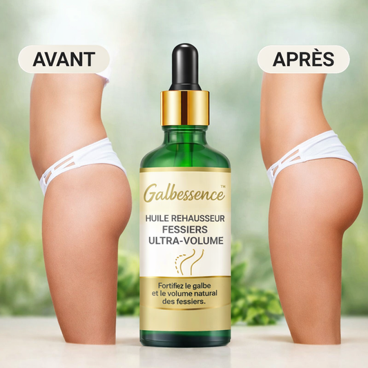 Galbessence™ Huile Rehausseur Fessiers Ultra-Volume | Obtenez un fessier ferme, galbé et visiblement plus bombé en 7 jours !