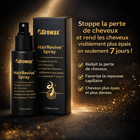 HairRevive™ Spray | Stoppe la perte de cheveux et rend les cheveux visiblement plus épais en seulement 7 jours !