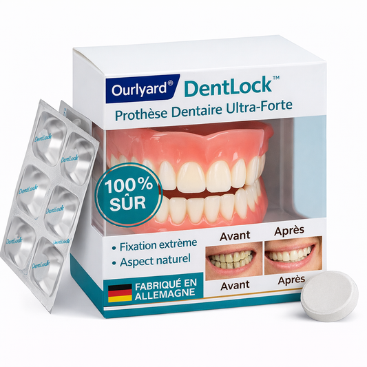 DentLock™ Prothèse Dentaire Ultra-Forte | Tient en place toute la journée sans aucune colle !