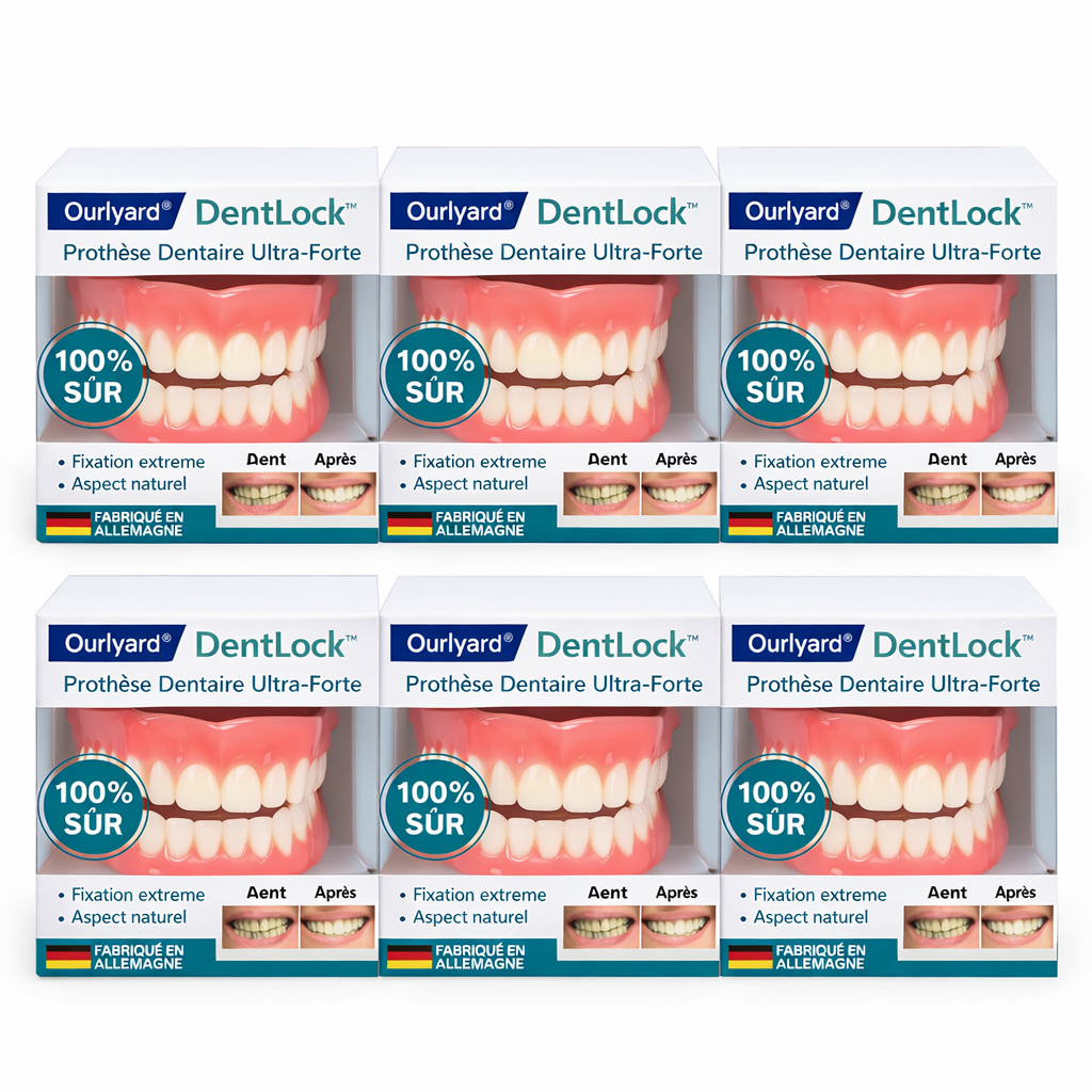 DentLock™ Prothèse Dentaire Ultra-Forte | Tient en place toute la journée sans aucune colle !