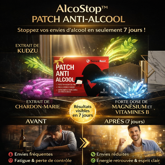 AlcoStop™ Patch Anti-Alcool | Stoppez vos envies d’alcool en seulement 7 jours !