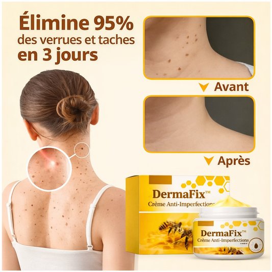 DermaFix™ Crème Anti-Imperfections | Éliminez 95 % des verrues et taches en 3 jours !