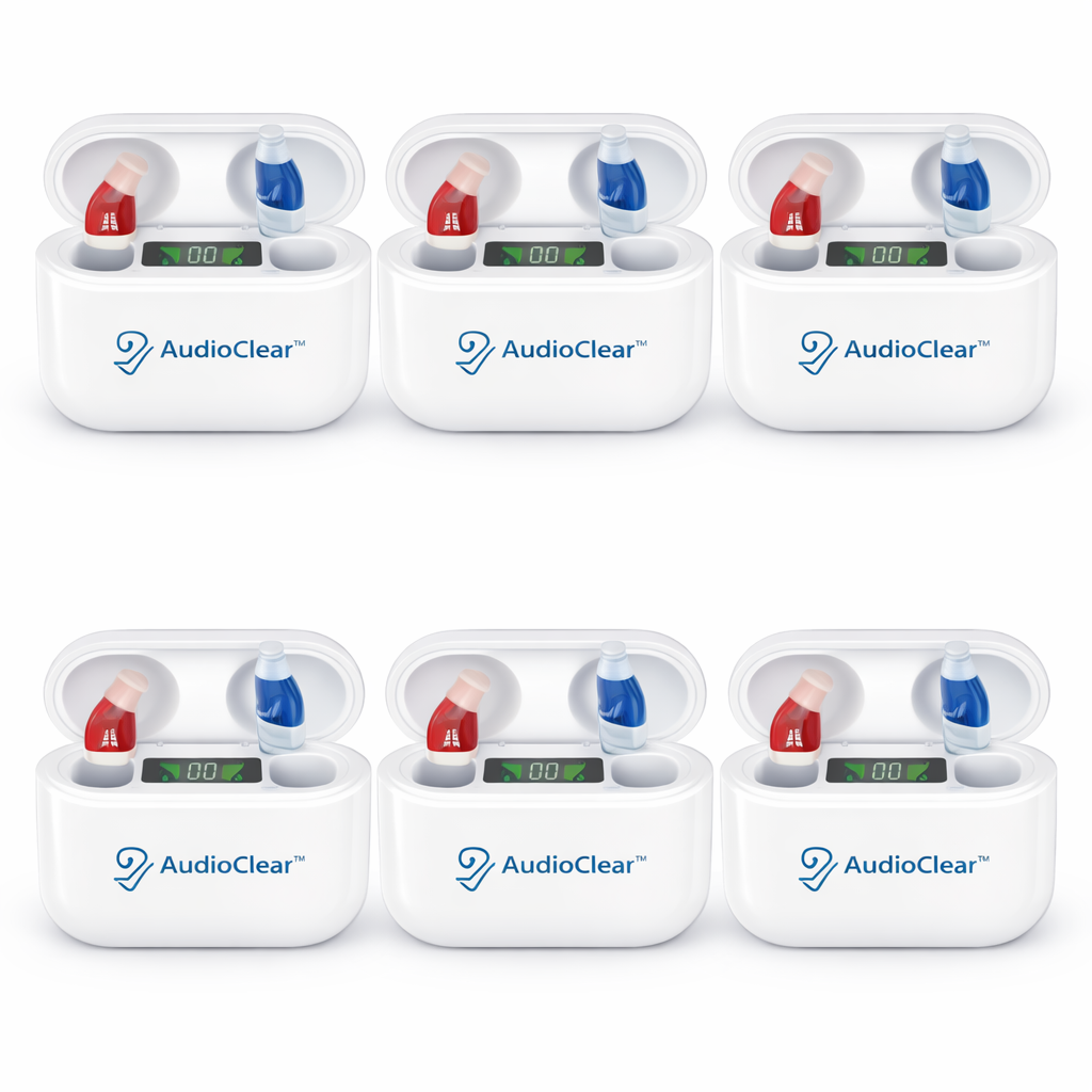 AudioClear™ Appareil Auditif Invisible à Technologie TriCore | Entendez parfaitement en 3 secondes, sans aucun sifflement !