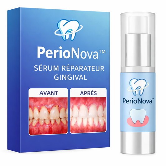 PerioNova™ Sérum Réparateur Gingival | Renforce vos gencives et stoppe les saignements en 3 jours !