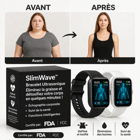 SlimWave™ Bracelet Ultrasonique | Éliminez la graisse et détoxifiez votre corps en quelques minutes !
