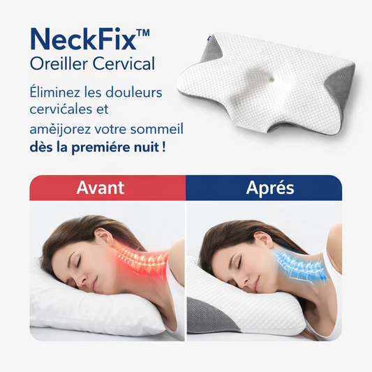 NeckFix™ Oreiller Cervical | Éliminez les douleurs cervicales et améliorez votre sommeil dès la première nuit !