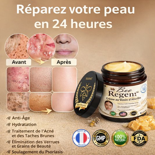 BeeRegen™ Crème au Venin d’Abeille | Répare et régénère votre peau en 24 heures !